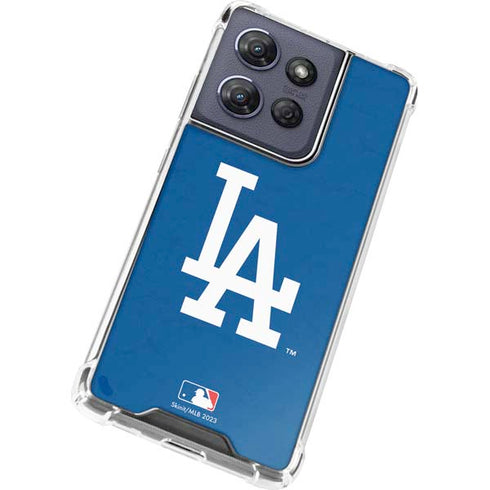 MLB Los Angeles Dodgers - Solid Distressed Moto G Play 5G (2025) Clear Case
